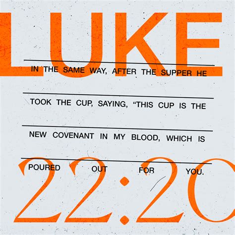 Luke 22:19-20 And he took bread, gave thanks and broke it, and gave it ...