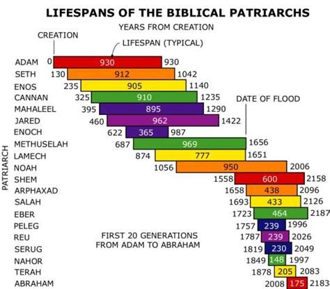 Patriarch Lifespan Chart