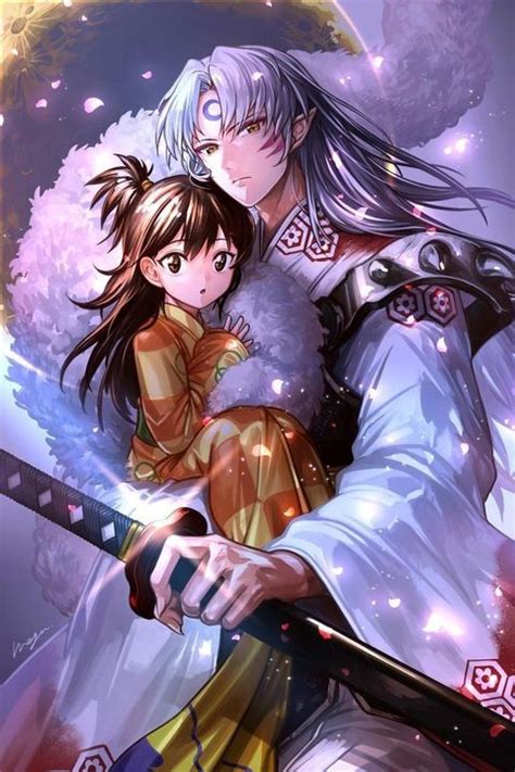 Rin And Sesshomaru, Inuyasha Fan Art, Inuyasha And Sesshomaru, Kagome ...