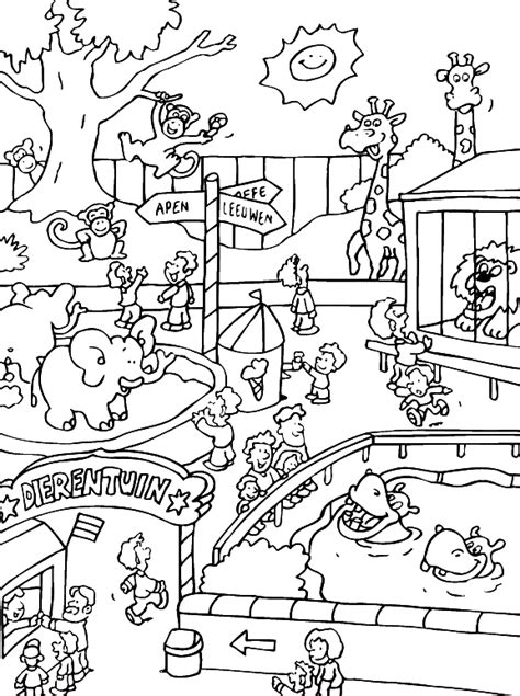 Free Printable Zoo Coloring Pages For Kids