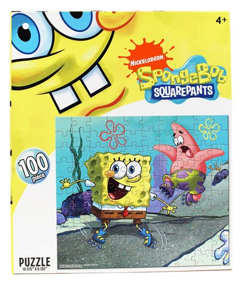 Spongebob Squarepants Rollerblading Patrick and Spongebob Puzzle (100pc) - Walmart.com