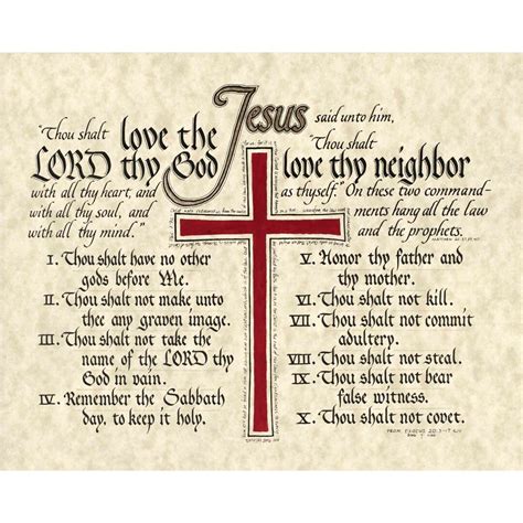 Print Exodus 20 the Ten Commandments Hand Lettered Print Scripture Wall ...