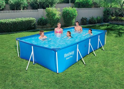 Bestway Steel Pro Deluxe Rectangular Frame Pool 13'1" x 6'11" x 32 ...