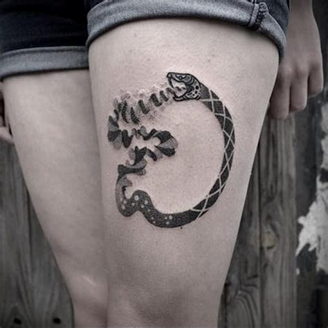 snake circle tattoo 07.01.2020 №011 -circle tattoo- tattoovalue.net - tattoovalue.net