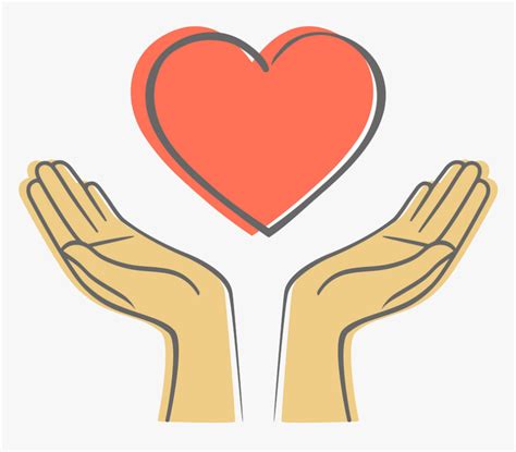 Draw Hands Holding A Heart, HD Png Download , Transparent Png Image - PNGitem