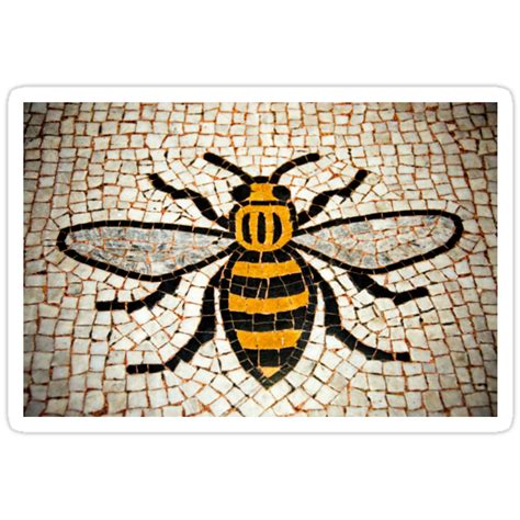 "Manchester Bee" Stickers by Darren Taylor | Redbubble