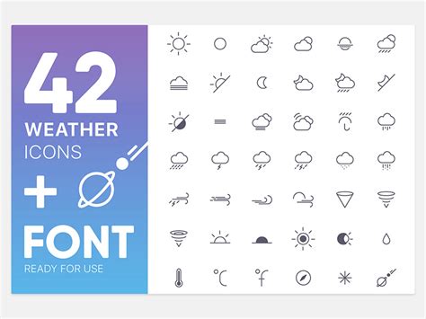 Weather Icon Font at Vectorified.com | Collection of Weather Icon Font ...