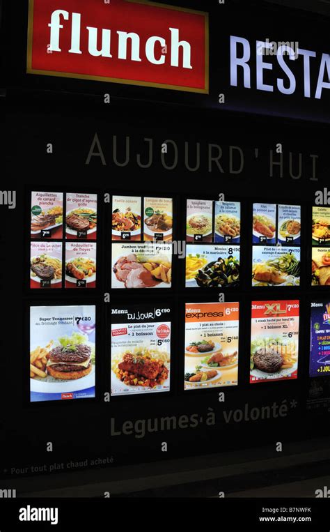 Menu self service flunch family Banque de photographies et d’images à ...