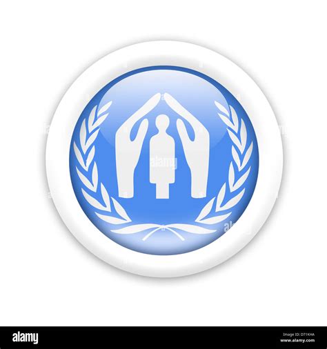 UNHCR / UN Refugee Agency logo symbol icon flag Stock Photo - Alamy