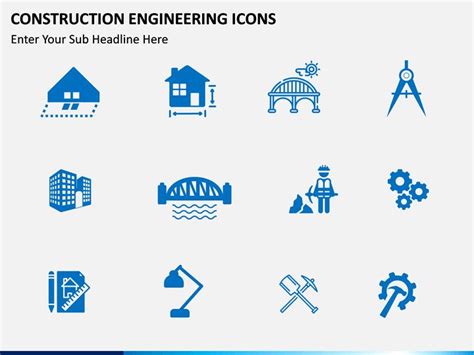 Construction Engineering Icons PPT Templates | Presentation design ...