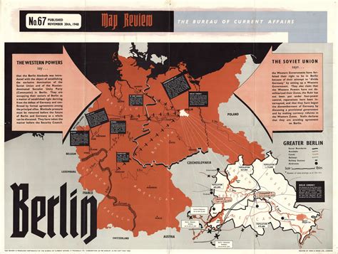 Dramatic map of the Berlin Blockade - Rare & Antique Maps