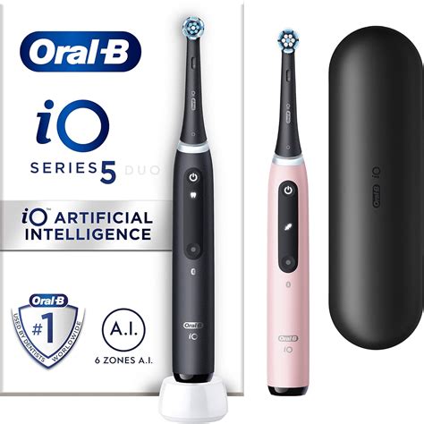 Oral-B iO5 2X Electric Toothbrushes with Revolutionary iO Technology, 2 Handles, 2 Toothbrush ...