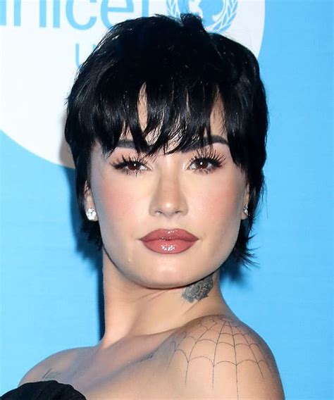 Demi Lovato Short Black Hairstyle - TheHairStyler.com