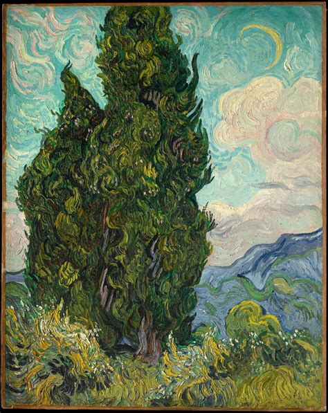 Vincent Van Gogh - Cypresses (1889) : r/museum