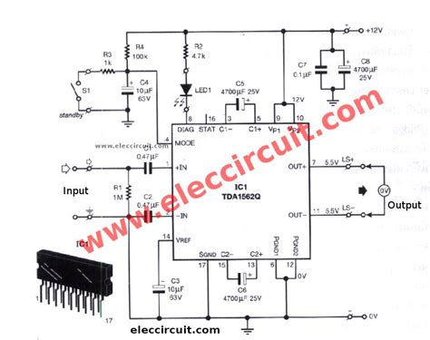 12V Car Audio amplifier circuit, 50W - 65W with PCB - ElecCircuit.com