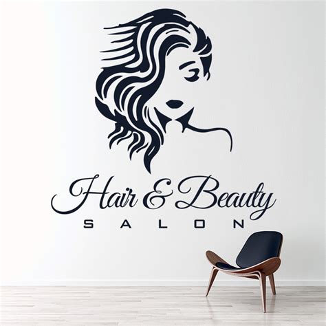Hair & Beauty Salon Logo Wall Sticker