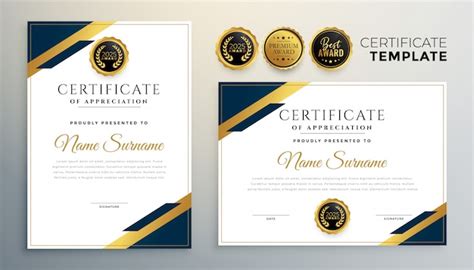 Free Vector | Professional diploma certificate template in premium style