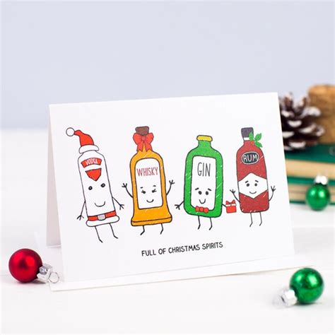 Funny Christmas Card Holiday Card Liquor Christmas Card