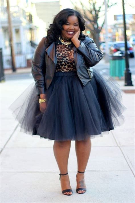 Curvy Girl, Outfit Idea, Plus Size Fashion, Plus Size Tulle Skirt Outfit, Plus Size Sk ...