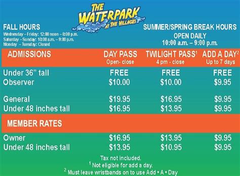 Get Tickets - Waterpark at Viilages | Water park, Get tickets, Resort