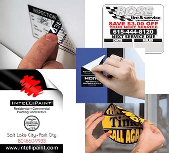 Removable Adhesive Oil Change Stickers | No Residue