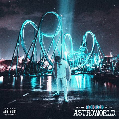 Download Travis Scott Astroworld Album With Blue Ray Wallpaper | Wallpapers.com
