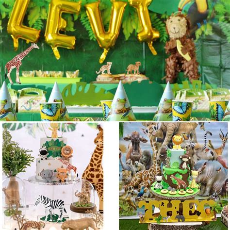 Safari Zoo Animals Figures Toys, 14 Piece Realistic Jungle Animal Figurines, African Wild ...