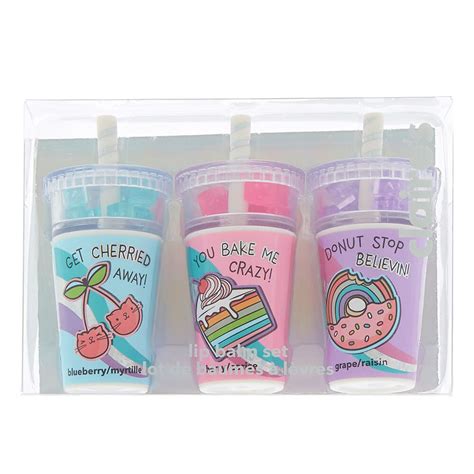 Claire's Slushie Sweets Lip Balm Set - 3 Pack | Lip balm set, Chapstick ...