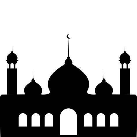 Illustration of Islamic Mosque Silhouette Vector 7438242 Vector Art at ...