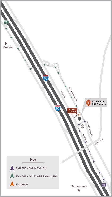 Hill Country Road Closure Map | UT Health San Antonio