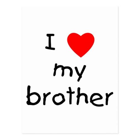 I Love My Brother Postcard | Zazzle