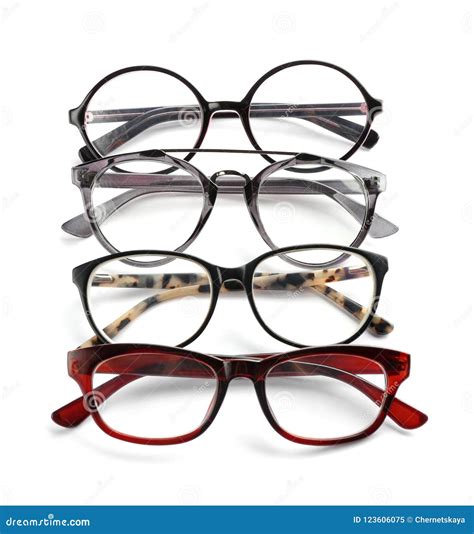 Different Glasses with Corrective Lenses Stock Image - Image of myopia ...