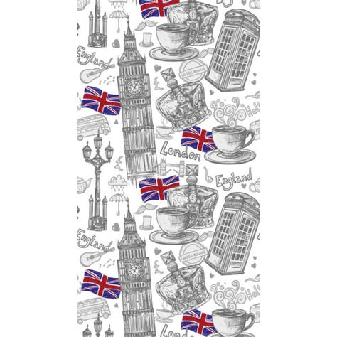 London elements Vintage Wallpaper - TenStickers