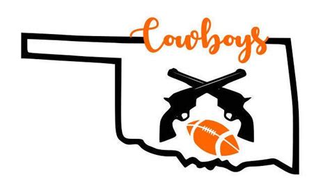 Cowboys Guns & Football State of Oklahoma SVG, PNG, PDF by ...