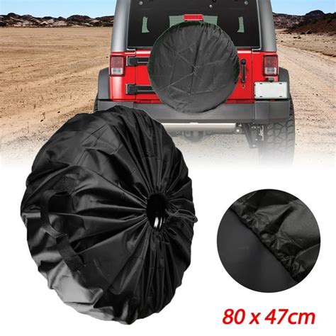 TSV Durable Black Car Spare Tire Cover Protector Universally Fit for ...