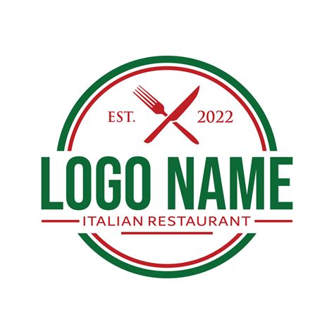 Italian food vector logo design illustration, italian restaurant logo ...