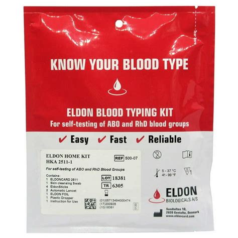 EldonCard Home Blood Testing Kits - Blood Type Test Kit (Complete Kit) - Walmart.com - Walmart.com