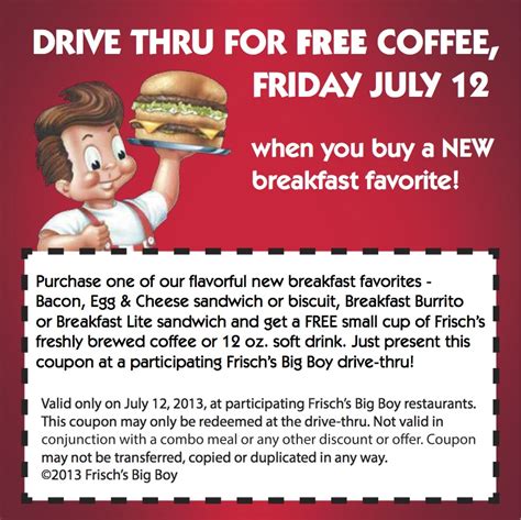 Frisch's Big Boy FREE Coffee Coupon & $25 Gift Card Giveaway! | The ...