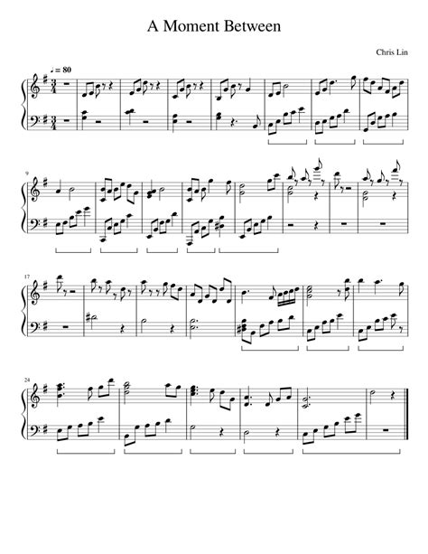 A Moment Between Sheet music for Piano (Solo) | Musescore.com