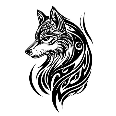 Capture the untamed spirit of the wolf with this striking tribal tattoo ...