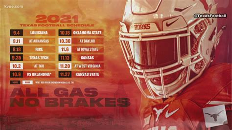 UT football 2021 schedule: Here's who the Longhorns are playing | kvue.com