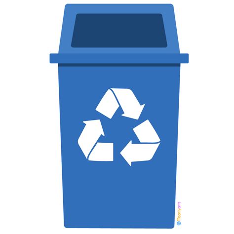 FREE Blue Recycle Bin Clipart (Royalty-free) | Pearly Arts