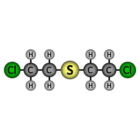 Mustard gas molecule icon stock illustration. Illustration of model ...