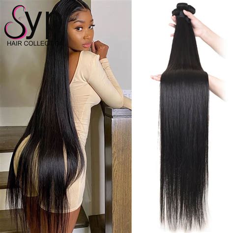 32 34 36 38 40 42 Inch Hair Bundles Cheap Long Straight Weave