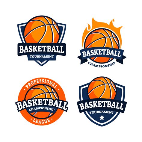 Basketball Badge Logo Set 263490 Vector Art at Vecteezy