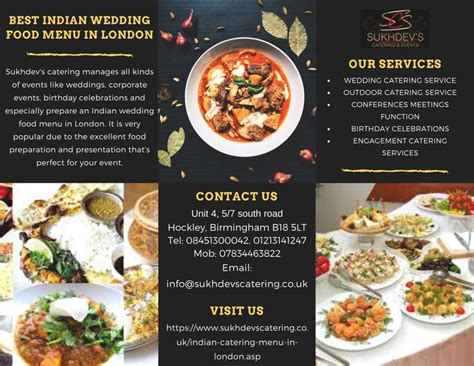 Best Indian Wedding Food Menu In London | Indian food catering, Wedding ...