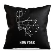 Black New York Subway Map by Naxart Studio