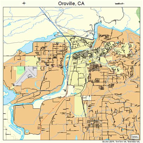 Oroville California Street Map 0654386