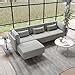 Amazon.com: JACH 105" Convertible Sectional Sofa Couch, Modern Linen Fabric L-Shape Modular ...