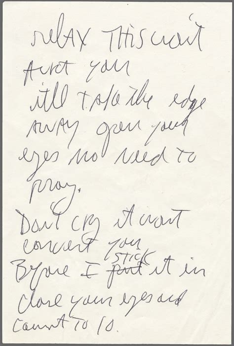 Lot Detail - Michael Jackson Handwritten "Morphine" Lyrics